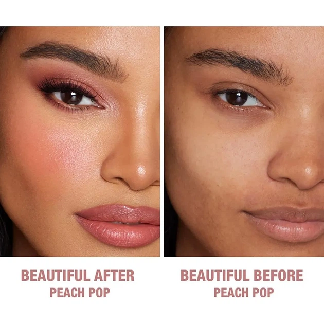Матові рідкі рум'яна Charlotte Tilbury Matte Beauty Blush Wand (Peach Pop) 12 ml - изображение 3