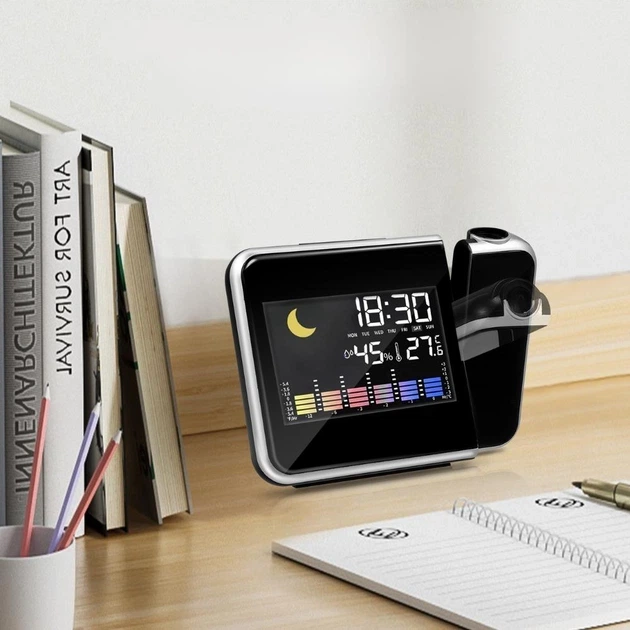 Электронные часы метеостанция Сolor Screen Calendar 8190 с настольной подсветкой и проекцией времени. - изображение 5