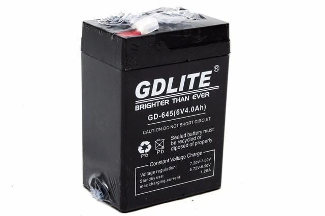 Акумулятор GDLITE-GD-645 6V 4.0Ah 70×47×101 мм - Фото 2 Акумулятор GDLITE-GD-645 6V 4.0Ah 70×47×101 мм - зображення 2