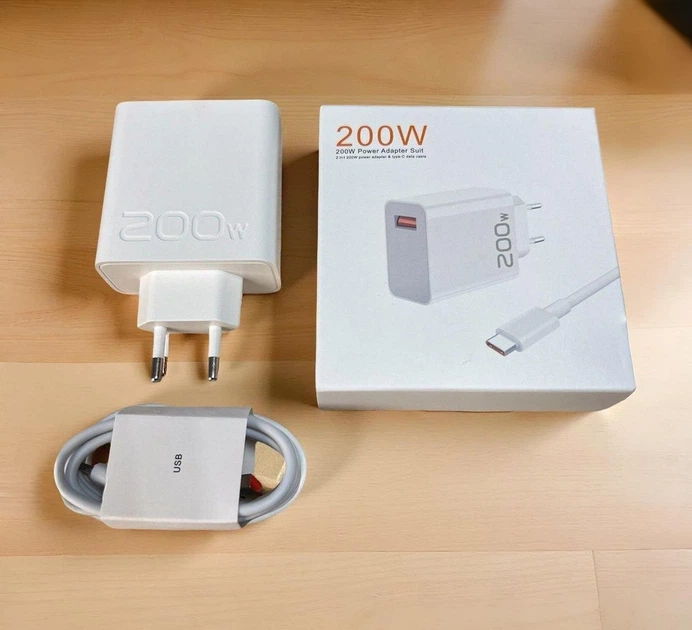 Универсальный сетевой адаптер АРТ 9919 USB с кабелем USB-C 200W зарядка для всех устройств - изображение 2