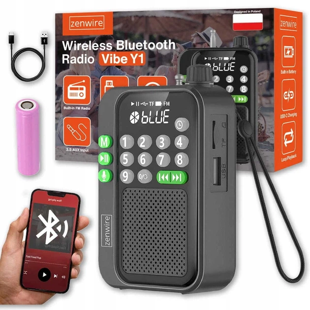Радіоприймач Zenwire Y1 Black (5904507521943) - зображення 14