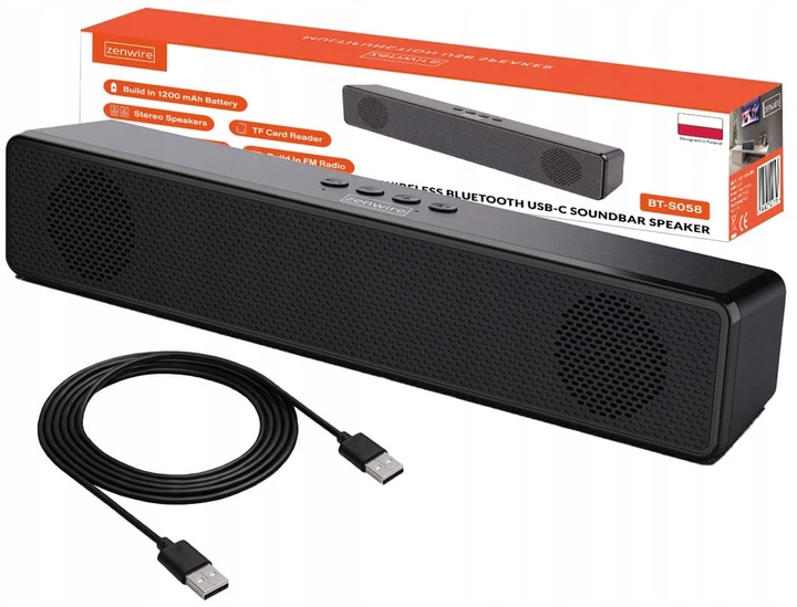Портативна колонка Zenwire BT-S058 Black (5904507521325) - зображення 3