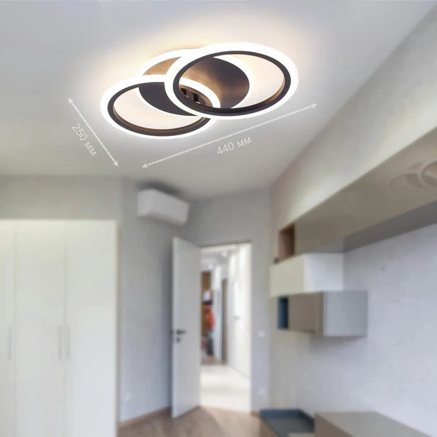 Cветодиодная люстра MOKA 3R 60 Вт 440x250x70 мм Черная ESLLSE - Фото 8 Cветодиодная люстра MOKA 3R 60 Вт 440x250x70 мм Черная ESLLSE - изображение 8