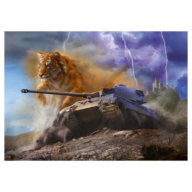 Пазли Trefl Premium Plus World of Tanks Тигр II 1000 ел (12089) - Фото 2 Пазли Trefl Premium Plus World of Tanks Тигр II 1000 ел (12089) - изображение 2