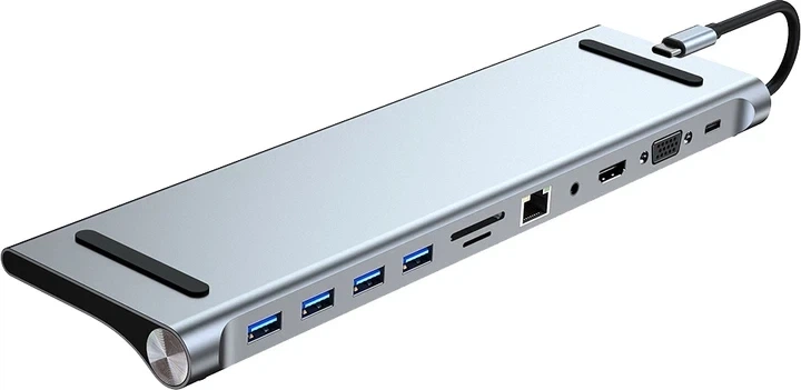 Адаптер Dynamode 11-в-1 USB-C to HDTV 4K/30Hz, VGA, 1хUSB3.0, RJ45, USB Type-C PD, Audio, SD/MicroSD (BYL-2003) - Фото 1 Адаптер Dynamode 11-в-1 USB-C to HDTV 4K/30Hz, VGA, 1хUSB3.0, RJ45, USB Type-C PD, Audio, SD/MicroSD (BYL-2003) - изображение 1