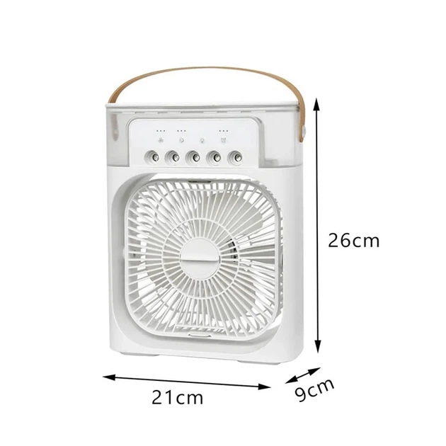 Міні-кондиціонер Mini Fan RGB 3в1 охолоджувач повітря з функцією зволоження та вентилятор з нічником для дому - зображення 5