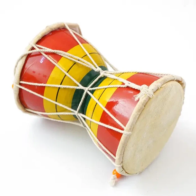Барабан Дамру высота 14,5 см Барабанчик ритуальный Дамару , музыкальный инструмент для медитации звукотерапии - Фото 2 Барабан Дамру высота 14,5 см Барабанчик ритуальный Дамару , музыкальный инструмент для медитации звукотерапии - изображение 2