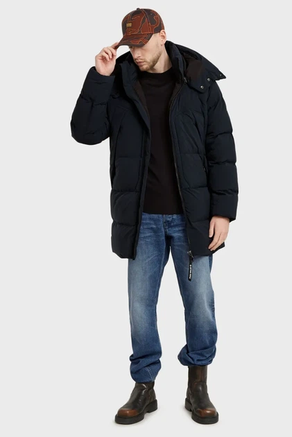 Чоловіча темно-синя куртка G-Whistler Padded Hooded Parka 2.1 G-Star RAW S D25347,D518 - зображення 2