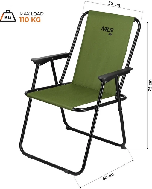 Krzesło kempingowe składane Nils Camp zielone NC3503 (5908261686764) - obraz 9