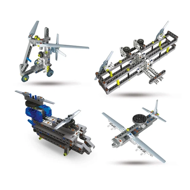 Klocki konstrukcyjne Clementoni Mechanics Laboratorium Samoloty i helikoptery 200 szt. (8005125609505) - obraz 4
