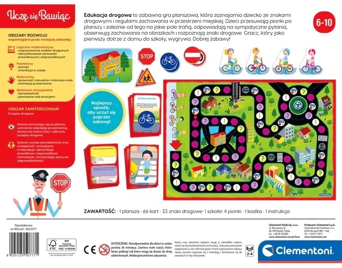 Gra planszowa Clementoni Edukacja drogowa (8005125507771) - obraz 4