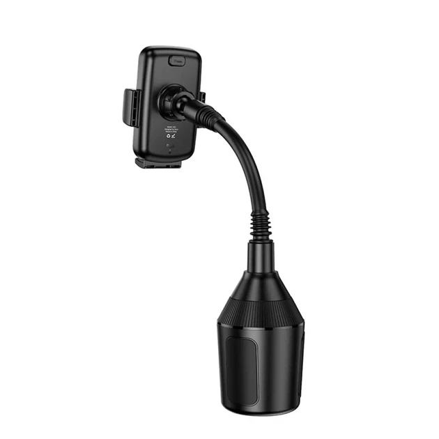 Автодержатель для телефона Hoco H63, в подстаканник (Cup Holder), гибкая ножка, поворот 360°, универсальный, черный - Фото 4 Автодержатель для телефона Hoco H63, в подстаканник (Cup Holder), гибкая ножка, поворот 360°, универсальный, черный - изображение 4