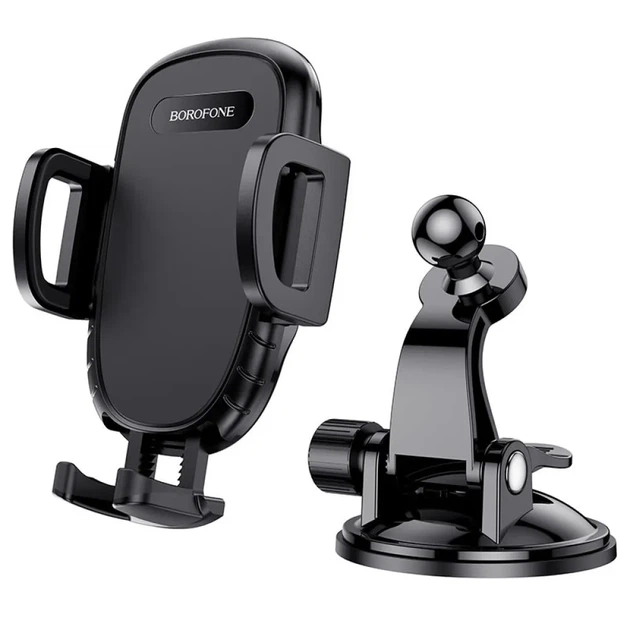 Автотримач для телефону Borofone BH37 Push Type Suction Cup, вакуумний тримач смартфона на панель/скло для зручної фіксації пристрою, чорний - Фото 2 Автотримач для телефону Borofone BH37 Push Type Suction Cup, вакуумний тримач смартфона на панель/скло для зручної фіксації пристрою, чорний - зображення 2