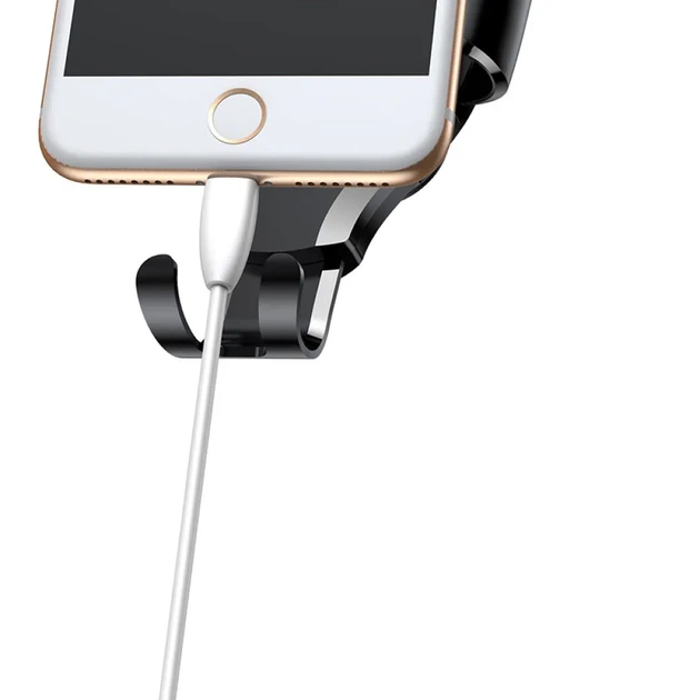 Автодержатель для телефона Baseus Osculum Type Gravity Car Mount SUYL-XP01, гравитационный держатель на панель/лобовое стекло, черный - изображение 6