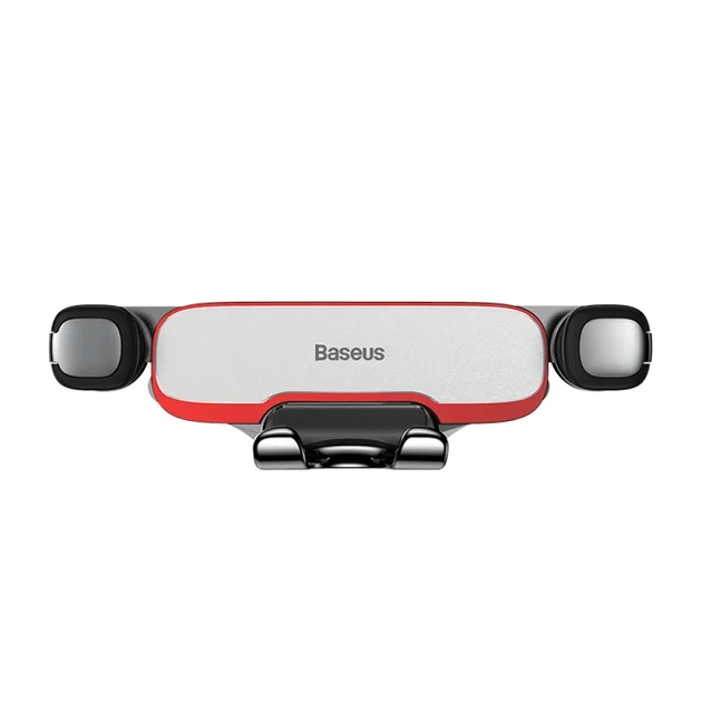 Автодержатель для телефона Baseus Lateral Gravity Car Mount Holder SUYL-HU0S, гравитационный держатель в дефлектор авто, серебристый с черным - изображение 3