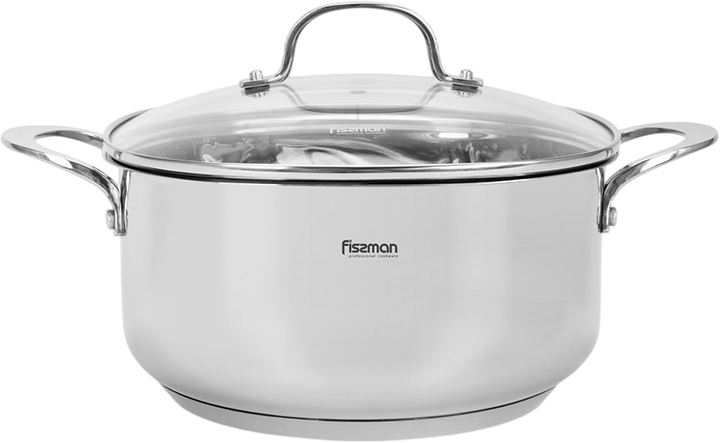 Кастрюля Fissman Exclusive Pro со стеклянной крышкой 5.3 л (5542_F) - Фото 2 Кастрюля Fissman Exclusive Pro со стеклянной крышкой 5.3 л (5542_F) - изображение 2