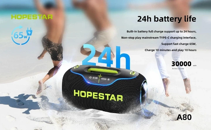 Колонка BT Hopestar A80 (350W) (Black) - зображення 4