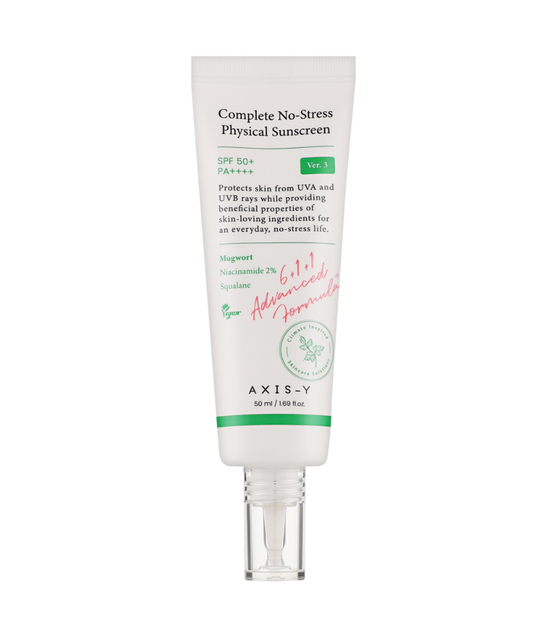 Солнцезащитный крем для лица Axis-Y Complete No-Stress Physical Sunscreen SPF 50+/PA++++, 50 мл - изображение 2