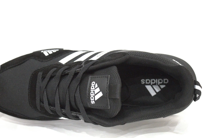 Чоловічі кросівки Adidas замш текстиль чорні з білим 45 - Фото 6 Чоловічі кросівки Adidas замш текстиль чорні з білим 45 - изображение 6