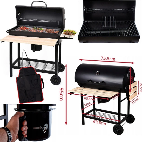 Grill węglowy MalTec Curron BigBend GM2020 Barrel + fartuch 107044 (5901924215585) - obraz 2