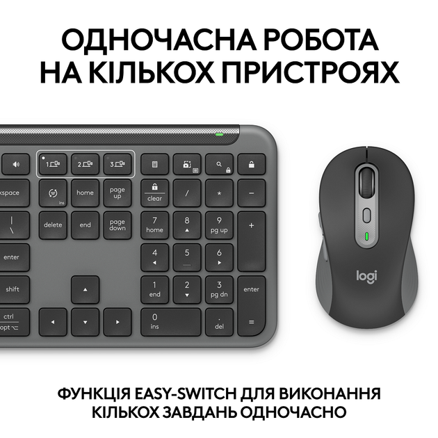 ІТ/наб LOGITECH MK950 Signature Slim Combo for Business - GRAPHITE - зображення 6