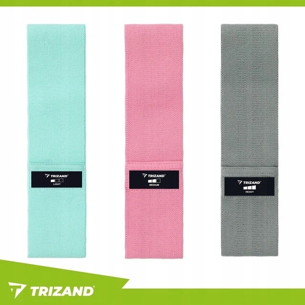 Набор эспандеров Trizand 25876, 3 ленты, 8–31 кг, для фитнеса, рук, ног, спины, пресса и груди, с чехлом и QR-планом тренировок - изображение 5