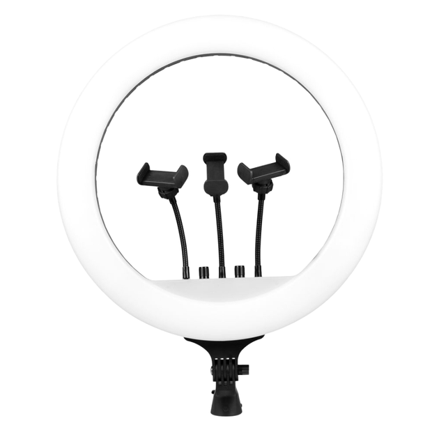 Кільцева лампа OEM Fill Light 45 см 3200-5500K з кріпленням для телефона та фотоапарата чорна - Фото 1 Кільцева лампа OEM Fill Light 45 см 3200-5500K з кріпленням для телефона та фотоапарата чорна - зображення 1