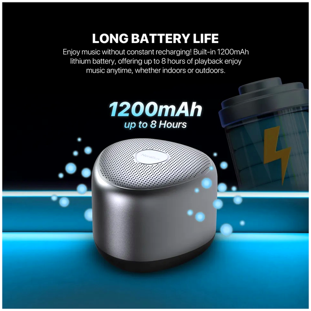 Портативная колонка FANTECH BS155 NeraBox мощность 5 Вт Bluetooth 5.4 серый ABS пластик для музыки и звонков - Фото 5 Портативная колонка FANTECH BS155 NeraBox мощность 5 Вт Bluetooth 5.4 серый ABS пластик для музыки и звонков - изображение 5