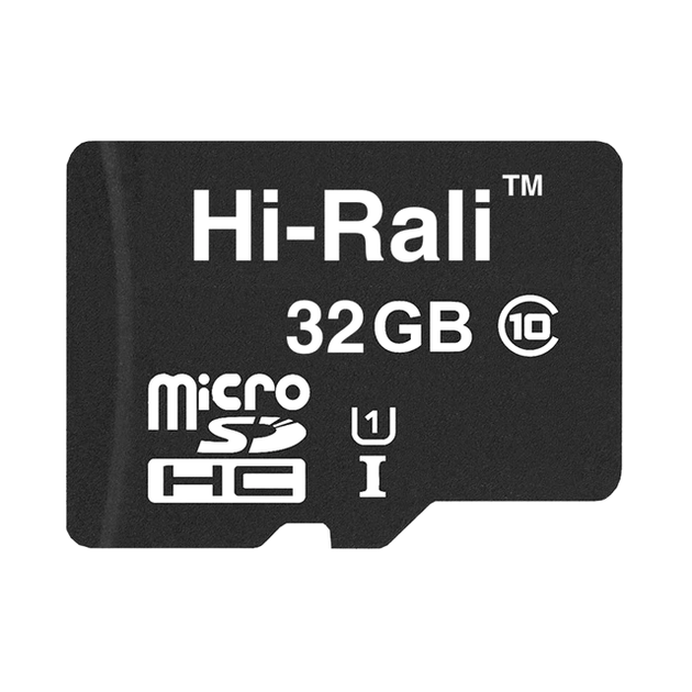 Карта памяти Hi-Rali MicroSDHC 32GB UHS-1 10 Class с адаптером для хранения данных Черный - изображение 3