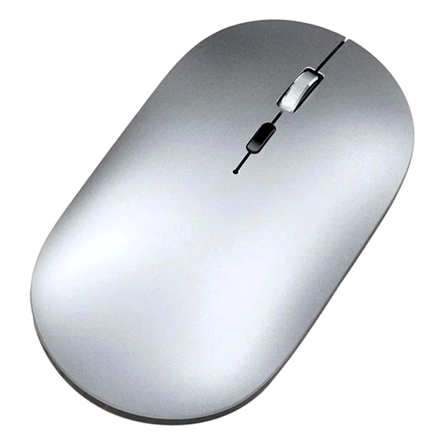 Бездротова миша 2.4G Bluetooth 4 кнопки 1600 DPI симетрична сірий TWolf X2 для настільних ПК та ігор - зображення 3