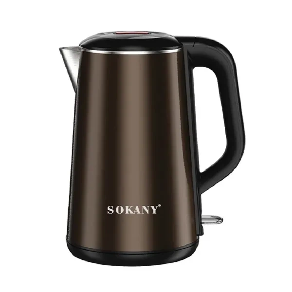 Электрочайник Sokany SK-2203 дисковый 2.2 л, коричневый металлик - изображение 2