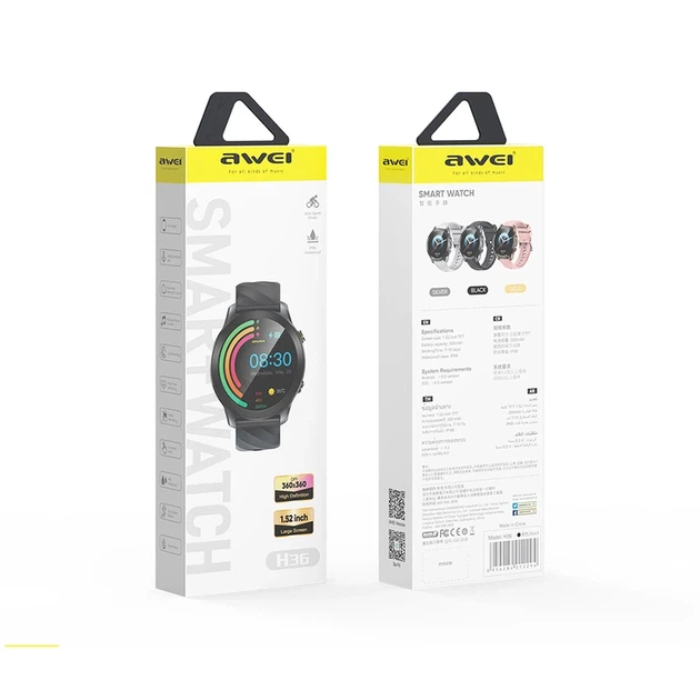 Smart Watch Awei H36- срібло - зображення 3