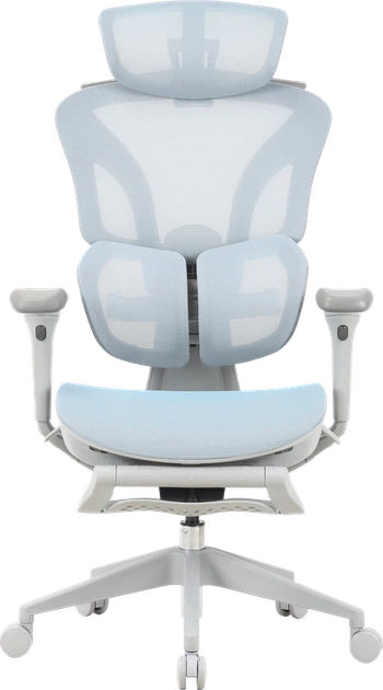 Крісло офісне OfficePro Elite OC950GLB Gray/Light Blue - зображення 2
