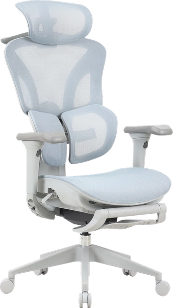 Крісло офісне OfficePro Elite OC950GLB Gray/Light Blue - зображення 3