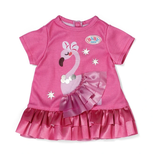 Одяг для ляльки BABY BORN – СУКНЯ З ФЛАМІНГО (43 см) - Фото 1 Одяг для ляльки BABY BORN – СУКНЯ З ФЛАМІНГО (43 см) - изображение 1
