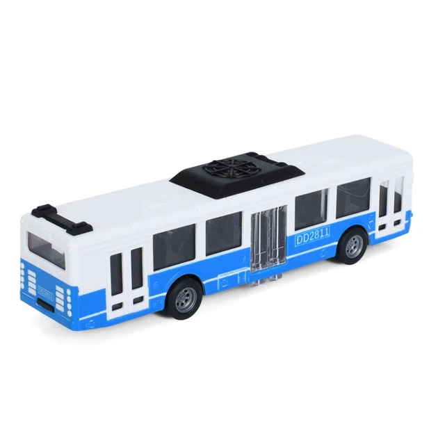 Іграшковий інерційний Автобус 6334(Blue) гумові колеса, 16 см - Фото 2 Іграшковий інерційний Автобус 6334(Blue) гумові колеса, 16 см - зображення 2