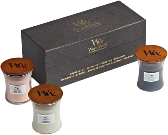 Набір свічок Woodwick Mini Jar 3 шт (5038581150147) - Фото 4 Набір свічок Woodwick Mini Jar 3 шт (5038581150147) - зображення 4