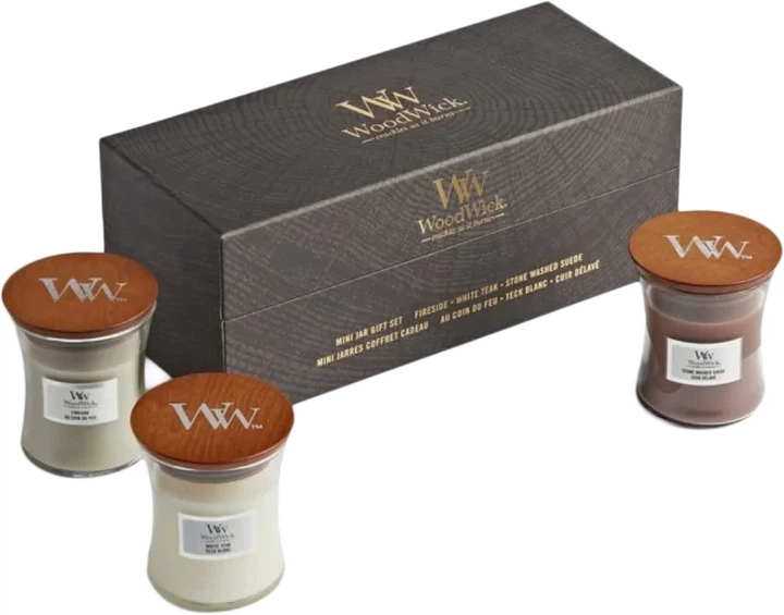 Набір свічок Woodwick Mini Jar 3x85 г (5038581153070) - Фото 4 Набір свічок Woodwick Mini Jar 3x85 г (5038581153070) - зображення 4
