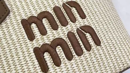 Плетеная сумочка "MIN MIN" Песочный с коричневым - изображение 5