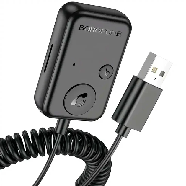 FM модулятор Borofone BC49 с Bluetooth 5.3 AUX USB для автомобиля черный - изображение 3