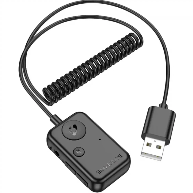FM модулятор Borofone BC49 с Bluetooth 5.3 AUX USB для автомобиля черный - изображение 4