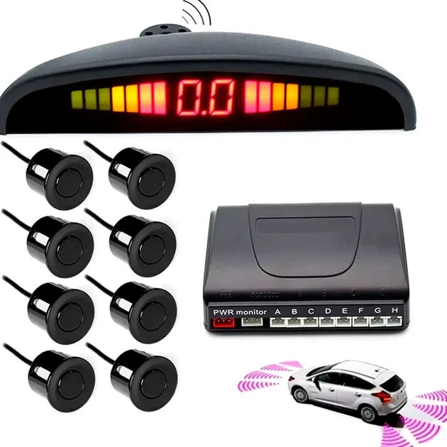 Парктроник для авто на 8 датчиков, с дисплеем, Car Radar - изображение 10