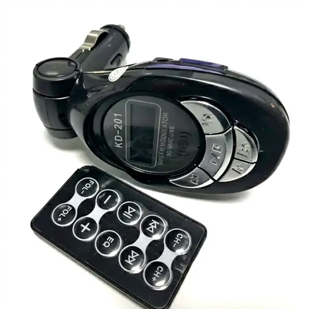 FM трансмиттер KD201 с пультом дистанционного управления USB SD TF MMC 12 В для автомобиля - изображение 4