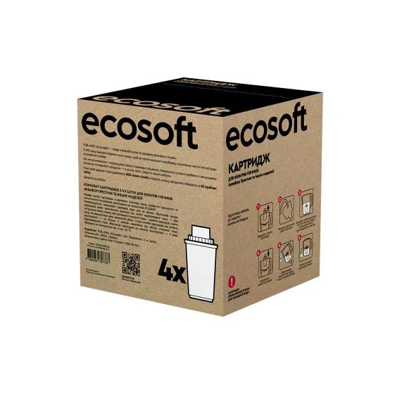 Комплект картриджей 3+1 ECOSOFT для фильтров-кувшинов (CRVK4AQRECO) - Фото 2 Комплект картриджей 3+1 ECOSOFT для фильтров-кувшинов (CRVK4AQRECO) - изображение 2