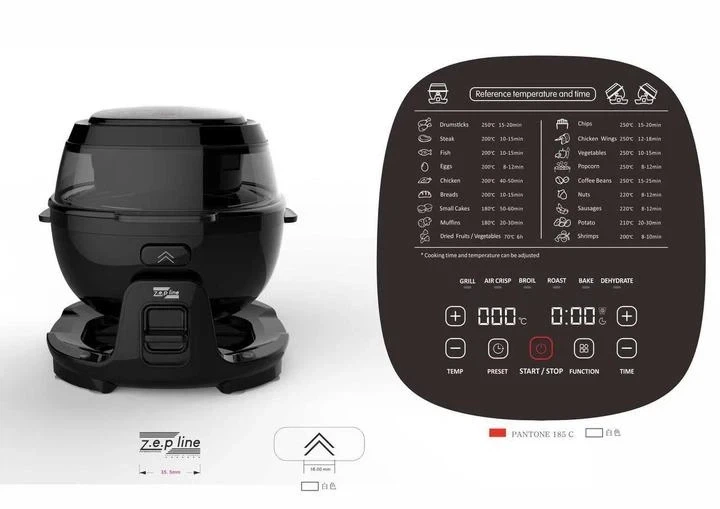 Smart-аерофритюрниця Zepline ZP-140, 10 л, 4000 Вт, потужний аерогриль, мультипіч з 18 програмами - Фото 5 Smart-аерофритюрниця Zepline ZP-140, 10 л, 4000 Вт, потужний аерогриль, мультипіч з 18 програмами - зображення 5