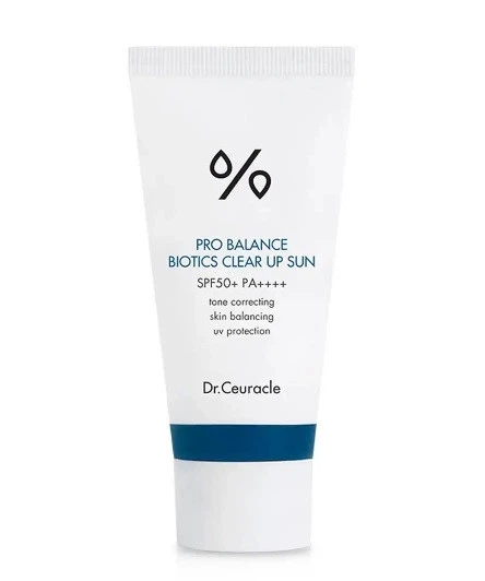 Сонцезахисний освітлювальний крем із пробіотиками Dr.Ceuracle Pro Balance Biotics Clear Up Sun SPF 50+ - зображення 2