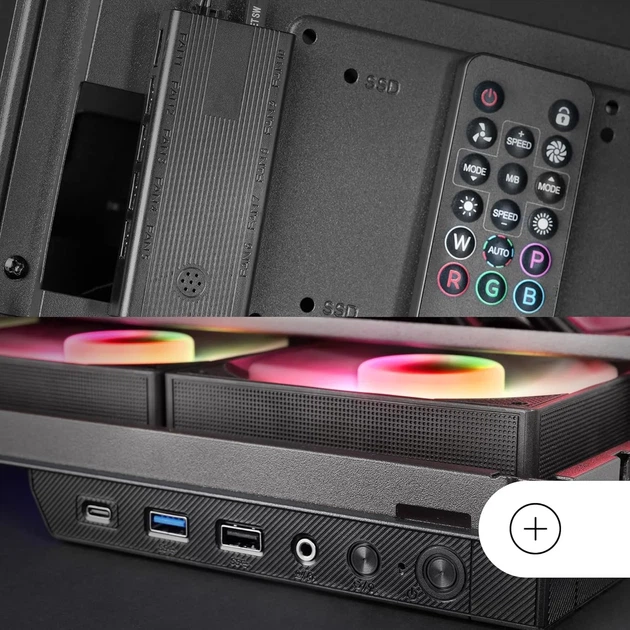 Корпус Mars Gaming MC-3GF / Без БЖ / ATX / 2x120mm ARGB / USB-C / Black - изображение 5