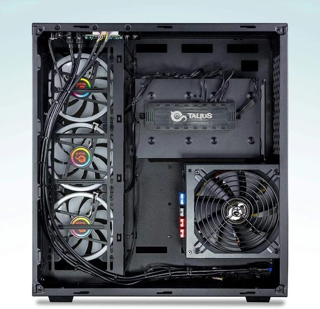 Корпус Talius Cronos RGB / без БЖ / E-ATX / 3x120mm RGB / Tempered Glass / USB 3.0 / Чорний - Фото 5 Корпус Talius Cronos RGB / без БЖ / E-ATX / 3x120mm RGB / Tempered Glass / USB 3.0 / Чорний - зображення 5