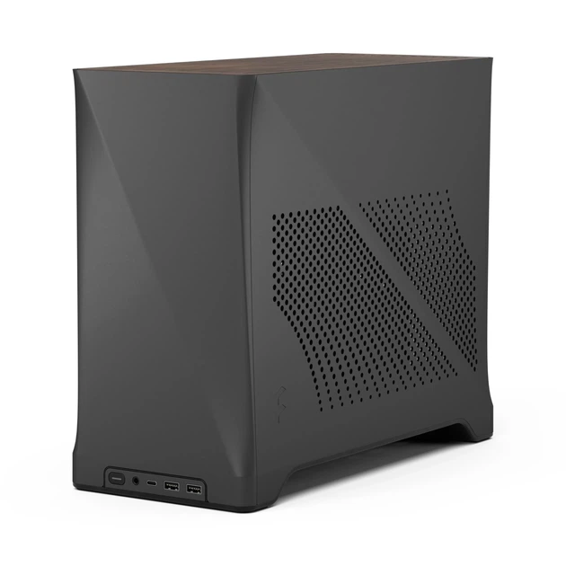 Корпус Fractal Design Era 2 / Mini-ITX / Small Form Factor / Алюминий и Орех / USB Type-C / Без БП / Черный - изображение 2