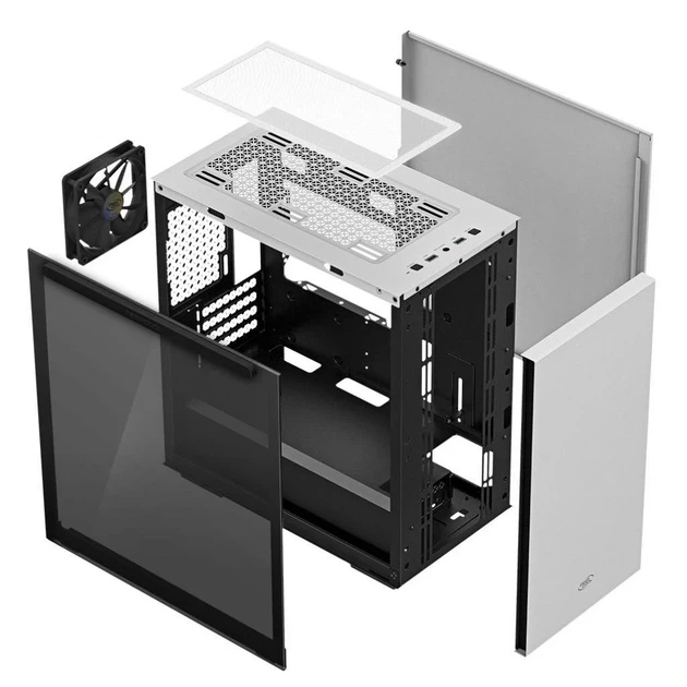 Корпус DeepCool MACUBE 110 WH / Micro-ATX / Mini-ITX / без БП / Стеклянная панель / Белый - изображение 10